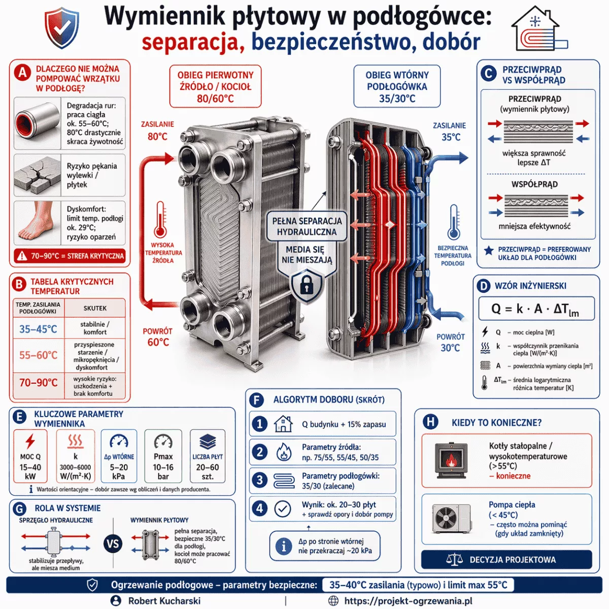 Szczegółowy schemat i zasada działania wymiennika płytowego w podłogówce